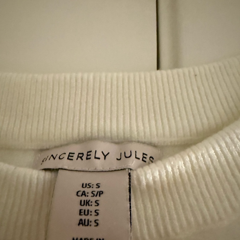 Sincerely Jules Cream/white cropped sweater - Picture 5 of 5
